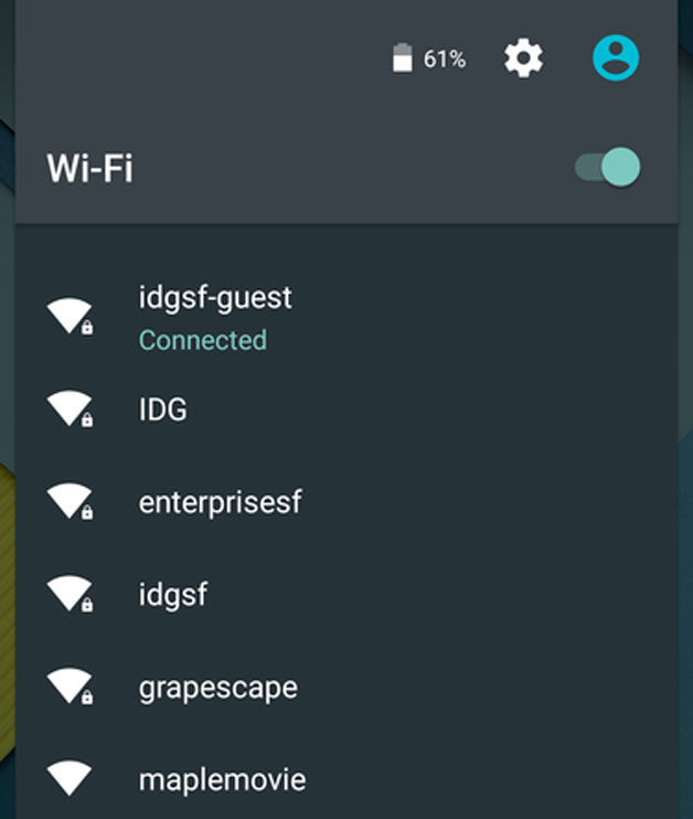 Android 5.1 wi-fi connections