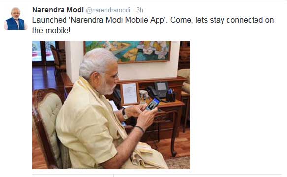 pm narendra modi mobile app