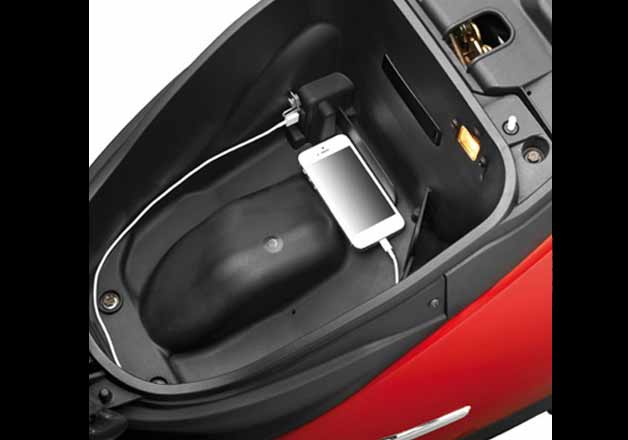 scooty with mobile charging slot