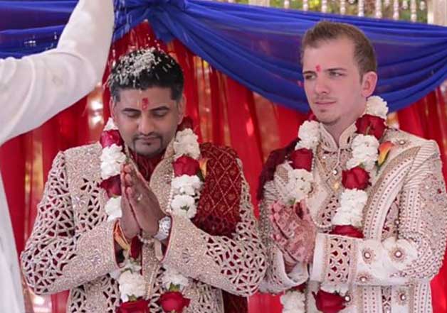 Indo American Gay Couple Married In Hindu Traditional Wedding