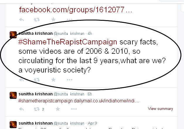 sunita krishnan shame the rapist campaign