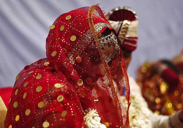 indian wedding bride marries guest