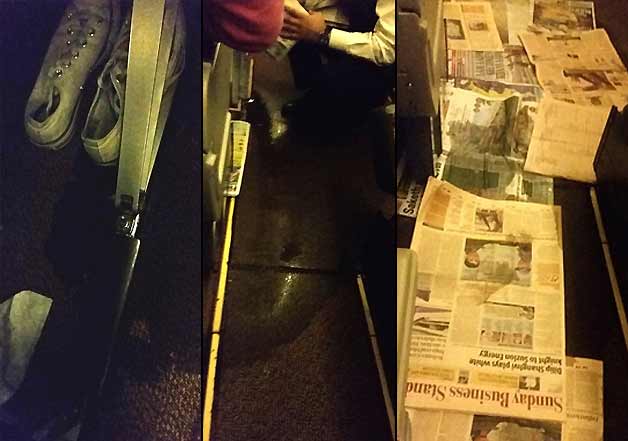 jet airways flight flooded with urine fluid