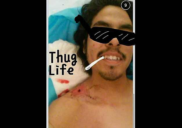 arizona student bloody selfie