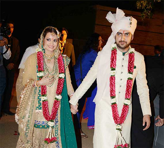Dia Mirza with Sahil Sangha post wedding 