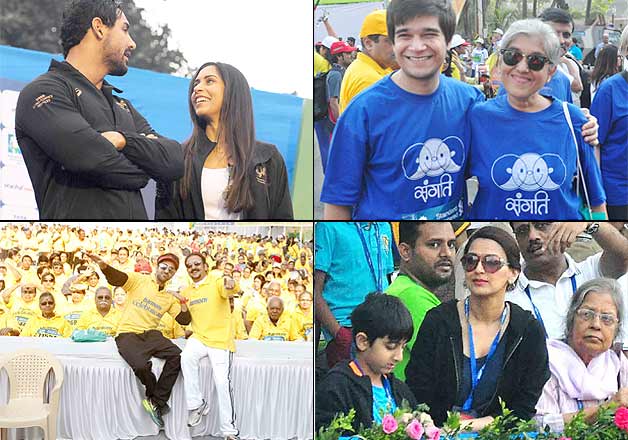 john abraham with wife in marathon