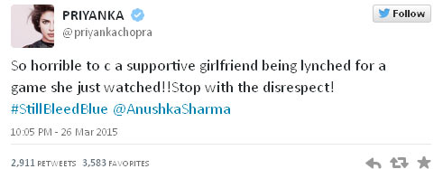 Priyanka chopra tweet