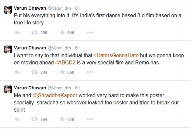 Varun Dhawan tweet