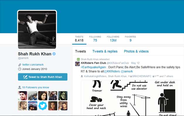 Shah Rukh Khan twitter