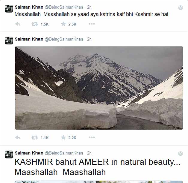 salman khan kashmir tweets katrina kaif love story 