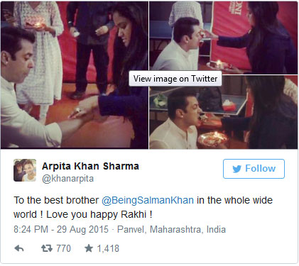 salman khan arpita khan rakhi