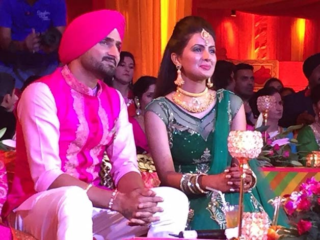 Harbhajan Singh Geeta Basra Sangeet ceremony