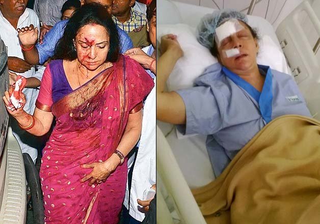 Hema Malini recovers in hospital after the fatal accident [see pics)