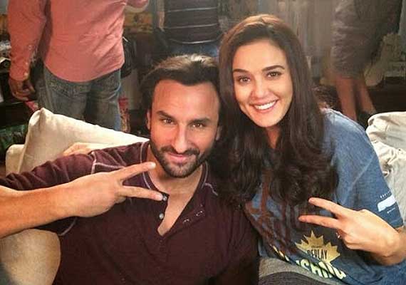 Preity Zinta shoots with Saif for 'Happy Ending'
