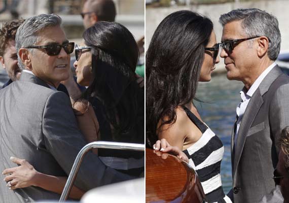 George clooney and Alam Alamuddin wedding pics 