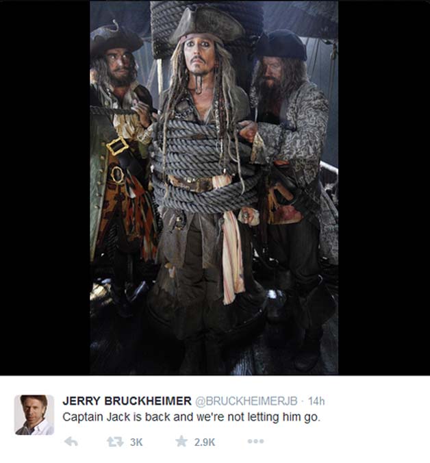 Johnny Depp in Pirates 5