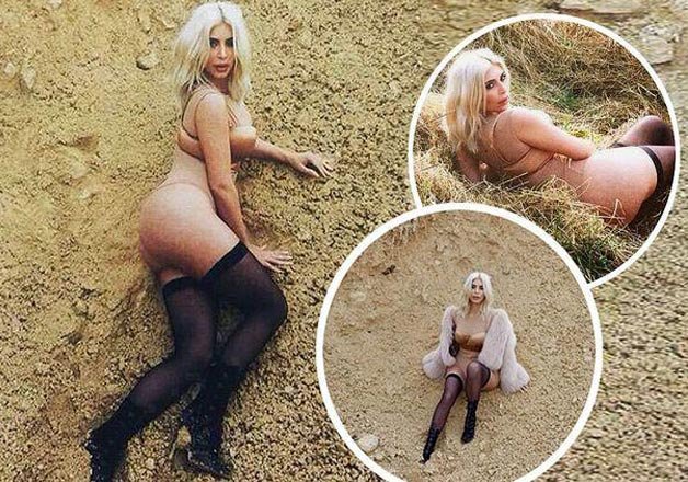 OMG! Kim Kardashian wears almost nothing in a photoshoot!