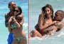 Model Melissa Satta enjoys sensuous water splash with her beau