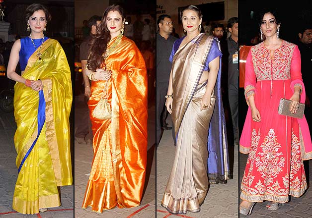 bollywood actresses in saree at awards 2015 