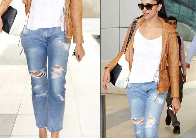 deepika padukone in ripped jeans