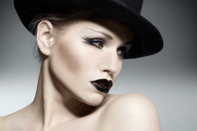 Gothic black lipstick