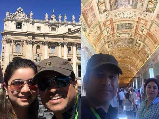 Sachin Tendulkar Rome holiday pics