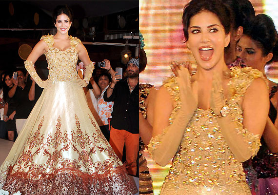 Sunny Leone Turns ‘golden Beauty For Designer Rohit Verma