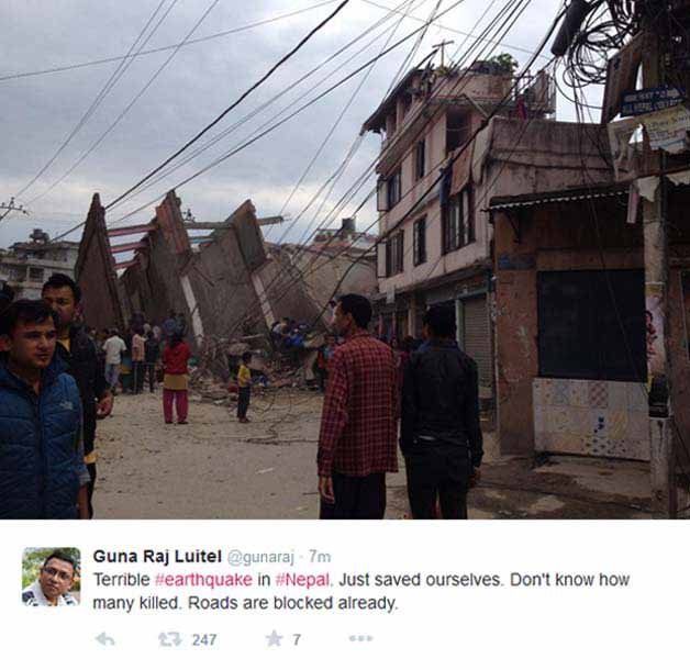 Nepal earthquake first picture