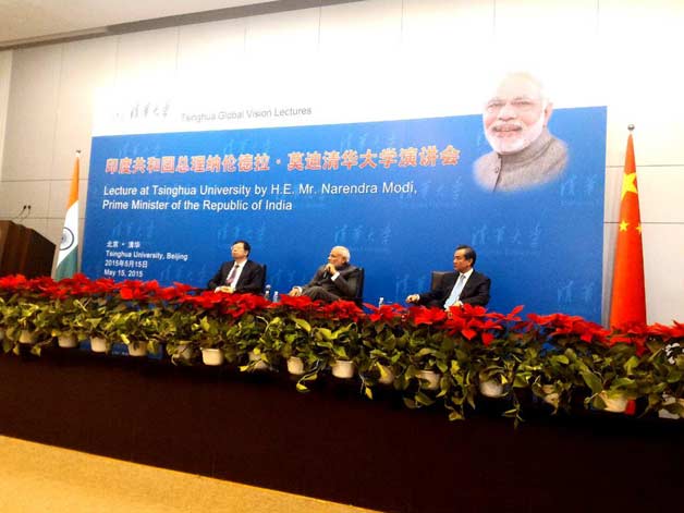 Modi answers questions at Tsinghua University