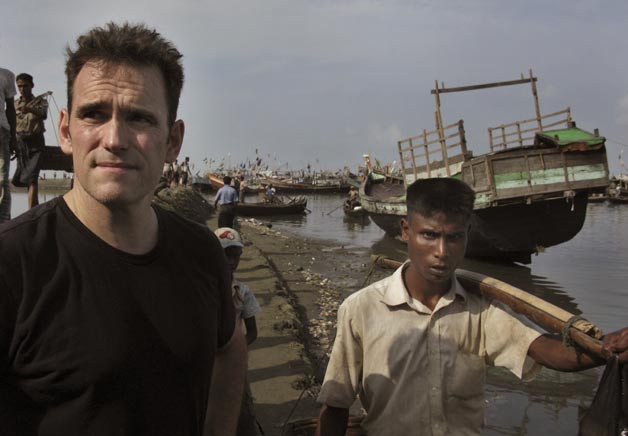 Matt Dillon with Rohingya Muslims