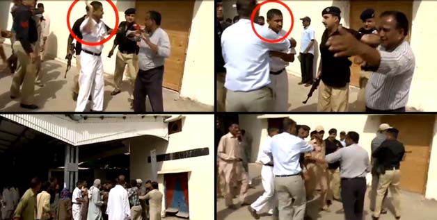 Chand Nawab beaten by police