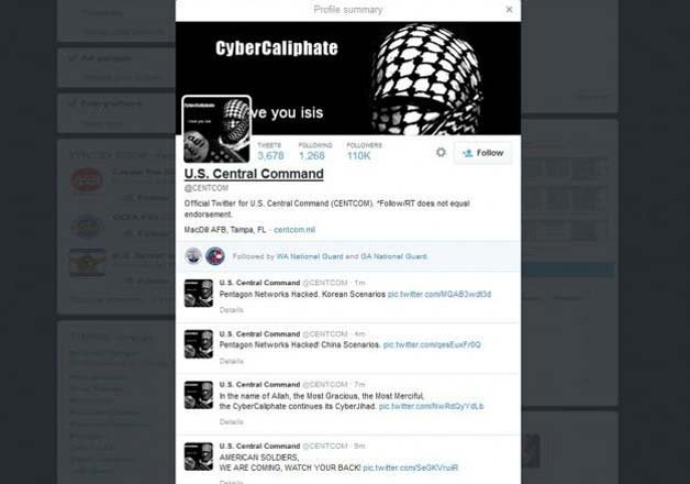 US Central Command Twitter, Youtube accounts hacked by ISIS