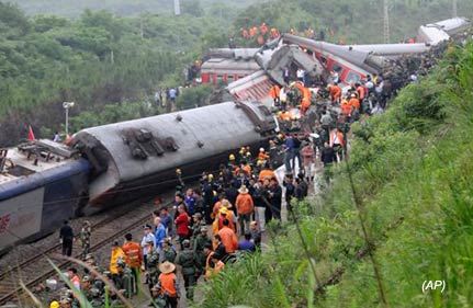 56 Killed, 100 Injured In Rail, Two Road Accidents In China