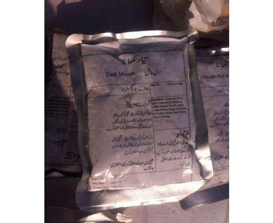 Pakistani food packets