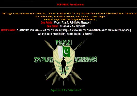 pakistan hacked press club of india website