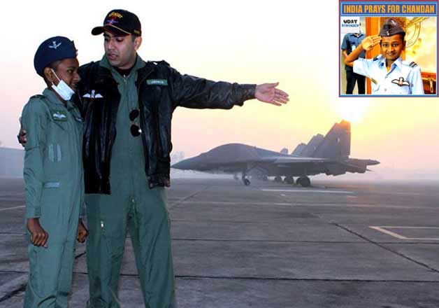 Cancer Fighter Chandan Indian Air Force Pilot for Day