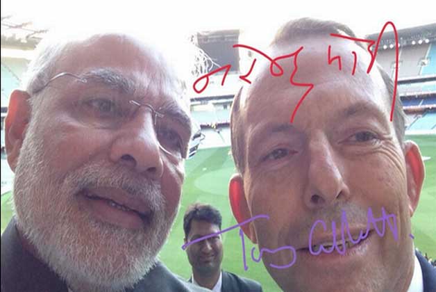 modi abbott selfie