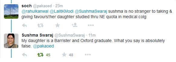 sushma swaraj twitter
