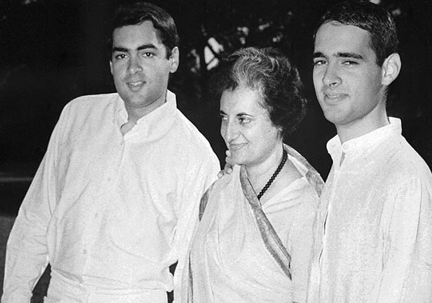 indira with sons