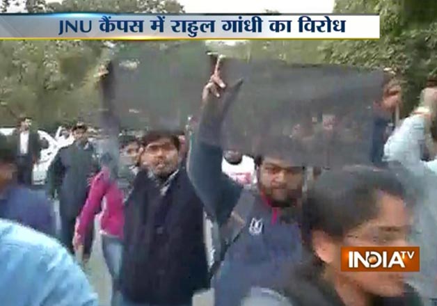 Rahul JNU black flag