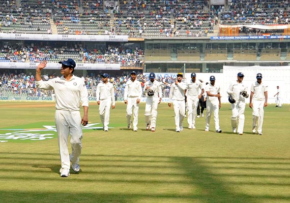 Sachin walks out of the park as the team follows. Courtesy: indiatvnews