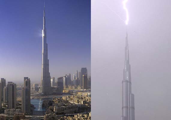 When bolt hit the world's tallest building in Dubai